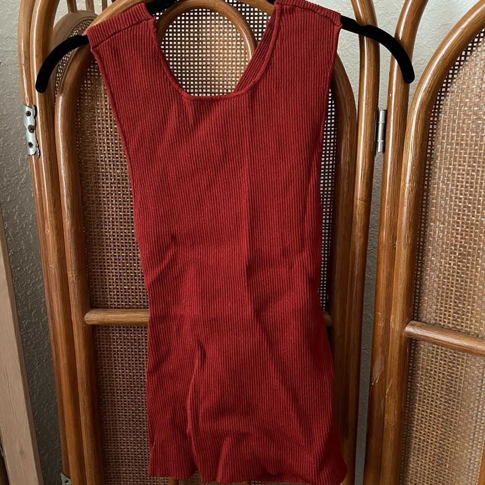 Zara cutout ribbed knit top